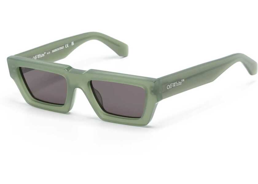 Ochelari de soare Off-White Rectangular Sunglasses Manchester With Logo Temples Military Green Femei (BM 19018039) 2