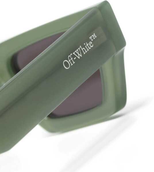 Ochelari de soare Off-White Rectangular Sunglasses Manchester With Logo Temples Military Green Femei (BM 19018039) 3