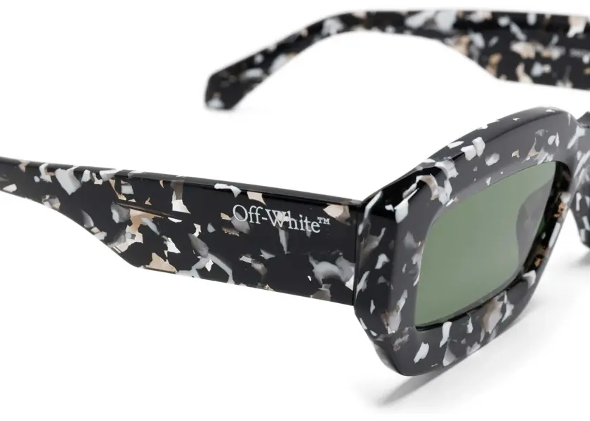 Ochelari de soare Off-White Oval Charlotte Sunglasses With Marble Effect Frame Black & White Femei (BM 19018117) 3