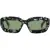 Off-White Oval Charlotte Sunglasses With Marble Effect Frame Black & White