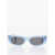Off-White Cat-Eye Matera Sunglasses With Logoed Rods Light Blue