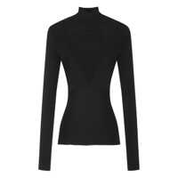 Pulovere Versace Versace Sheer Turtleneck Black Femei