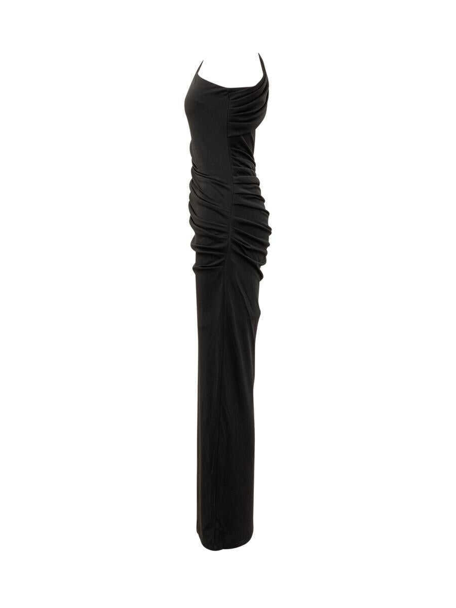 Rochii ROTATE Birger Christensen Rotate Birger Christensen Rotate Long Dress Black One-Shoulder Draped Black Femei (BM 19023282) 3