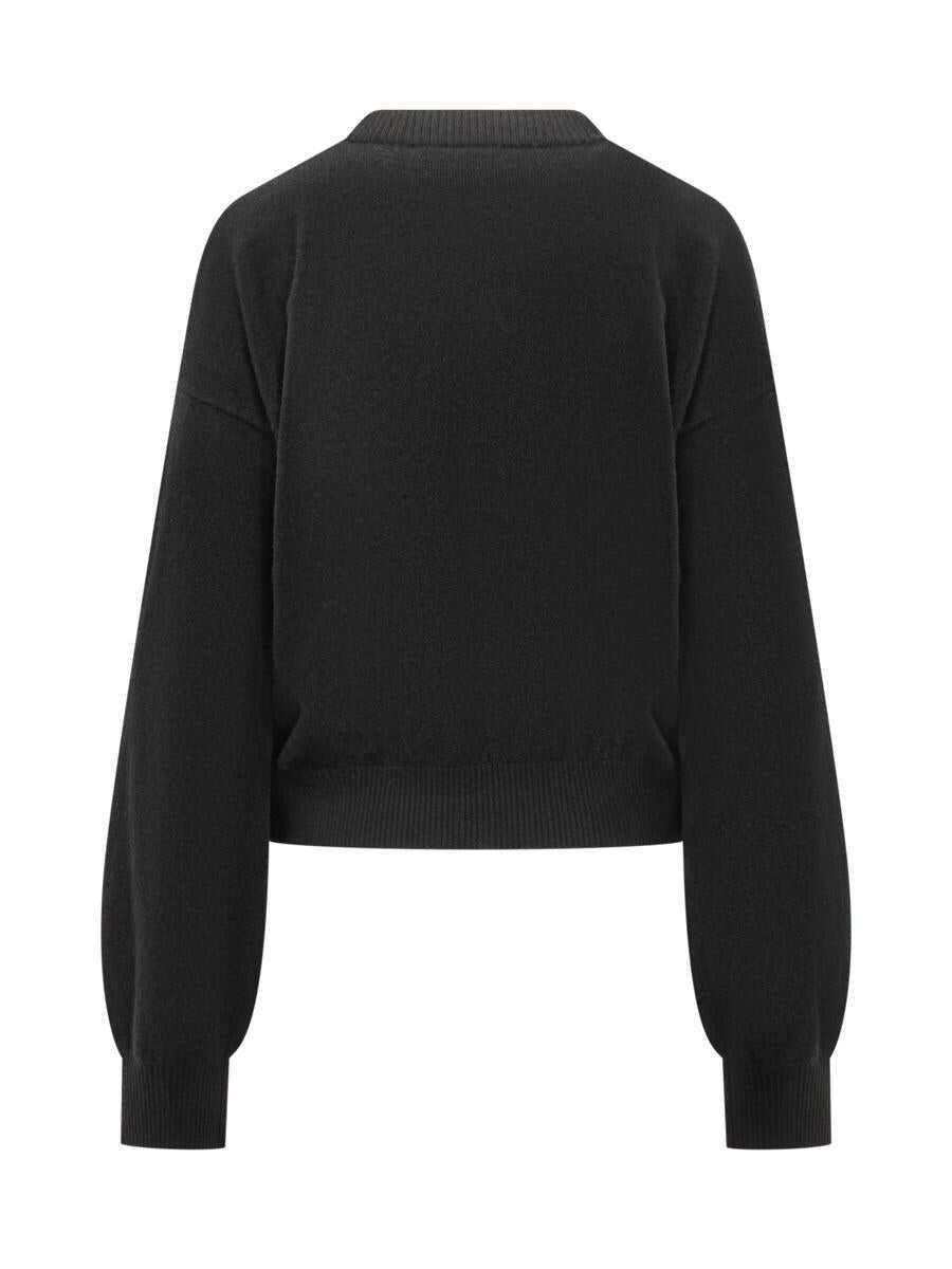 Pulovere ROTATE Birger Christensen Rotate Birger Christensen Rotate Black Sweatshirt With Embroidered Logo Black Femei (BM 19023285) 2