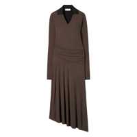 Rochii Tory Burch Tory Burch Brown Midi Dress With Contrast Collar Femei