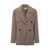 Tory Burch Tory Burch Tory Burch Double-Breasted Coat In Beige Wool Beige