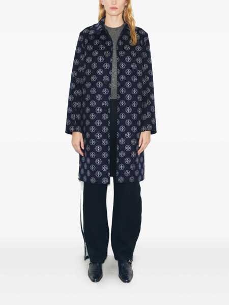 Paltoane Tory Burch Tory Burch Tory Burch Wool Coat Navy Blue BLUE Femei (BM 19023465) 2
