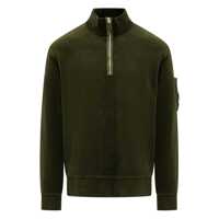 Pulovere C.P. Company C.P. Company Green Sweatshirt With Half Zip Barbati