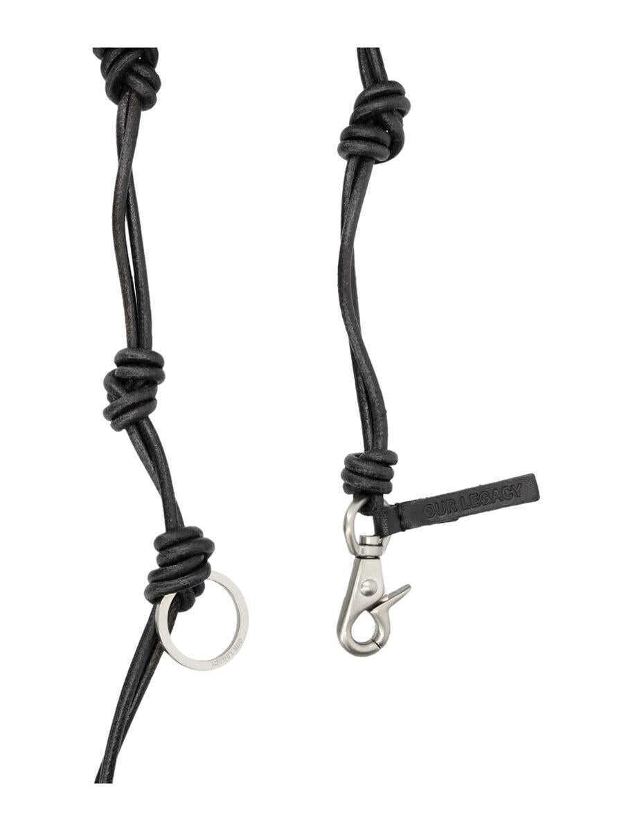 Accesorii OUR LEGACY Our Legacy Udon Ladon Leather Necklace Black Femei (BM 19024143) 2