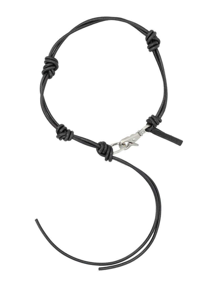 Accesorii OUR LEGACY Our Legacy Udon Ladon Leather Necklace Black Femei (BM 19024143) 1