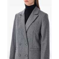 Sacouri A.P.C. Dama - Sacouri A.P.C. A.P.C. Lucy Double-Breasted Wool Blazer HEATER GREY Femei (BM 19024251) - B-mall.ro