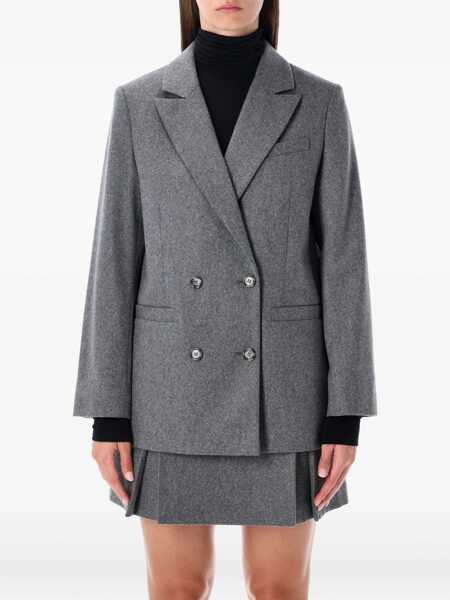 Sacouri A.P.C. A.P.C. Lucy Double-Breasted Wool Blazer HEATER GREY Femei (BM 19024251) 1