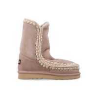 Pantofi cu toc Mou Eskimo 24 Sheepskin Boots With Crochet Stitching Femei