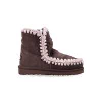 Pantofi cu toc Mou Eskimo 18 Sheepskin Boots With Crochet Stitching Femei