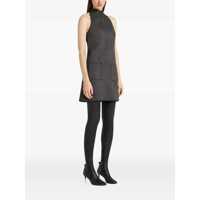 Rochii Courrèges Black Wool Mini Dress Femei