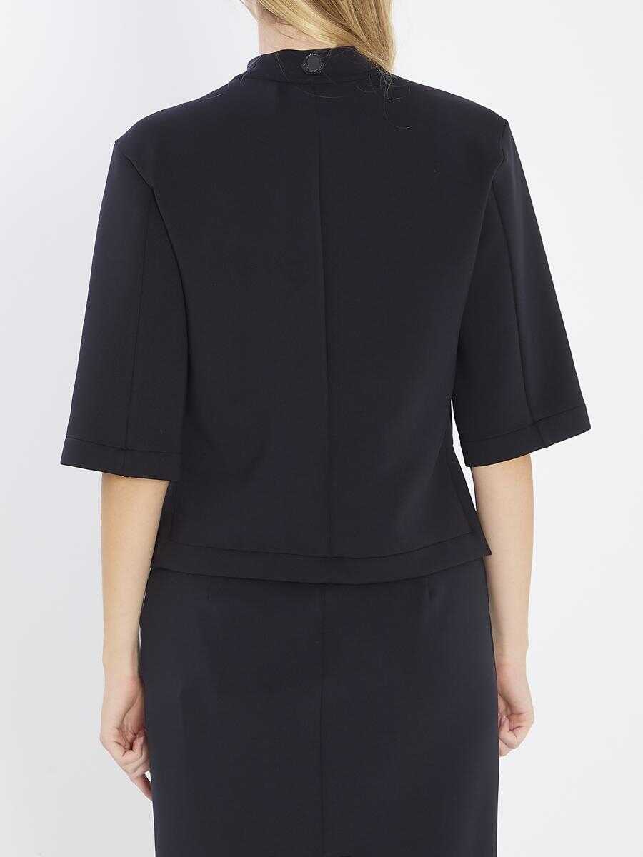 Pulovere MONCLER X EDWARD ENNINFUL Ee72 Short Sleeve Sweatshirt Black Femei (BM 19024671) 4