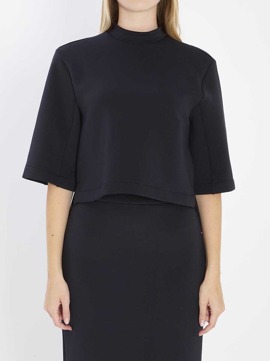 Pulovere MONCLER X EDWARD ENNINFUL Ee72 Short Sleeve Sweatshirt Black Femei (BM 19024671) 1