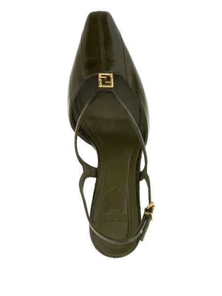 Pantofi cu toc Fendi Fendi Fendi Ffold Slingback GREEN Femei (BM 19025148) 3