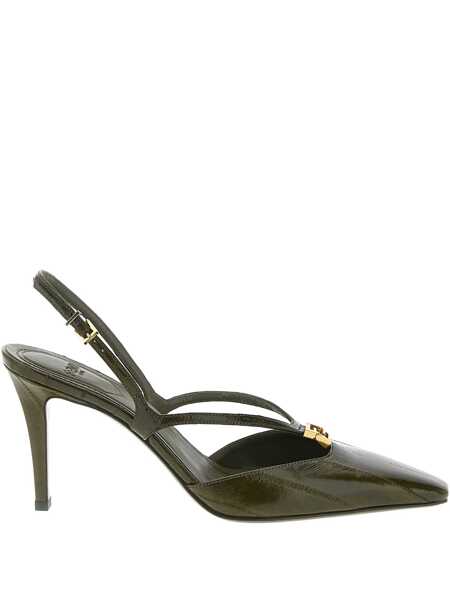 Pantofi cu toc Fendi Fendi Fendi Ffold Slingback GREEN Femei (BM 19025148) 1