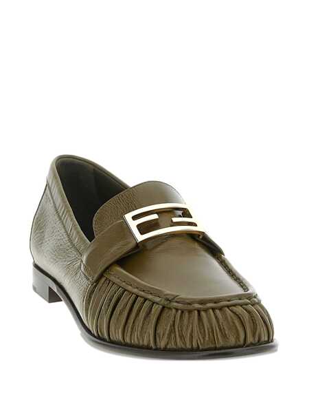 Mocasini Fendi Fendi Baguette Loafers GREEN Femei (BM 19025151) 2