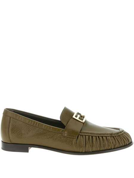 Mocasini Fendi Fendi Baguette Loafers GREEN Femei (BM 19025151) 1