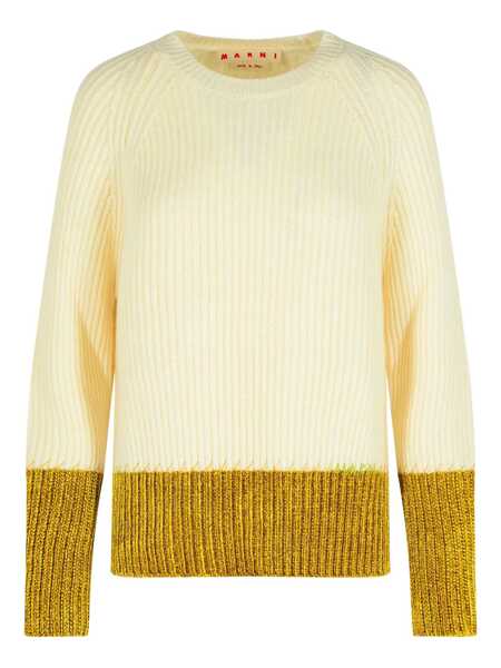 Pulovere Marni Marni Sweater With Contrasting Hem Beige Femei (BM 19025277) 1