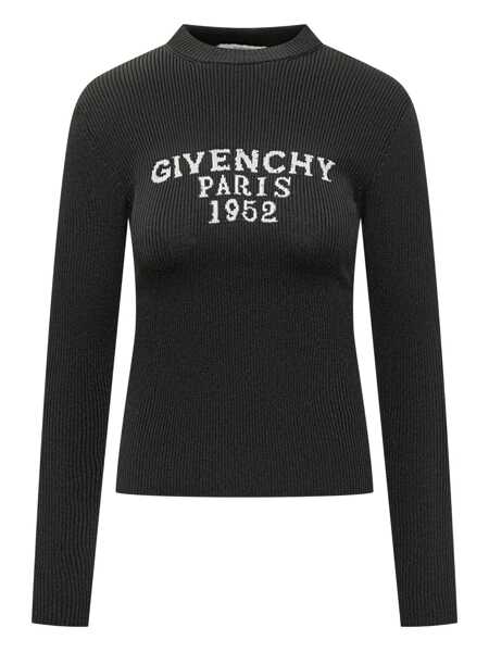 Pulovere Givenchy Givenchy Givenchy Black Sweater With Embroidered Logo Black Femei (BM 19025757) 1