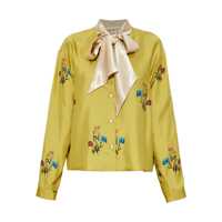 Camasi Marni Marni Silk Shirt With Bow And Floral Print Femei