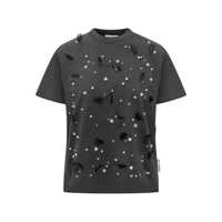 Tricouri Des_Phemmes Des Phemmes T-Shirt With Rhinestones, Pearls And Feathers Femei