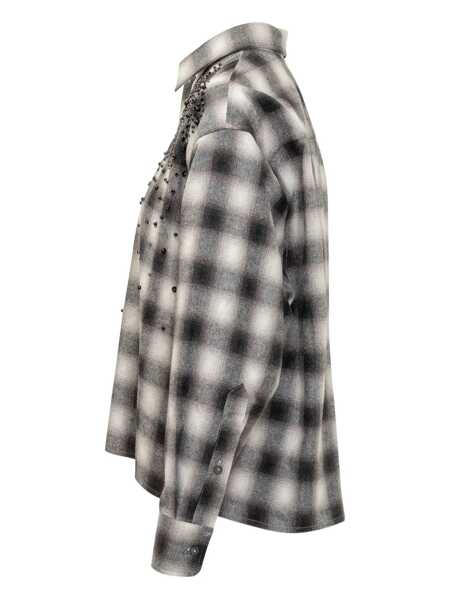 Camasi DESPHEMMES DesPhemmes Des Phemmes Shirt In Plaid With Rhinestones Black Femei (BM 19026063) 3