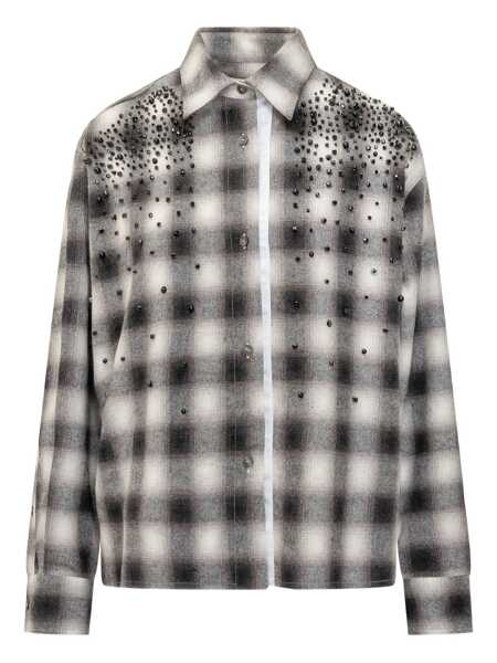Camasi DESPHEMMES DesPhemmes Des Phemmes Shirt In Plaid With Rhinestones Black Femei (BM 19026063) 1