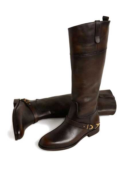 Bocanci Golden Goose Golden Goose Dark Brown Leather Boots DARK BROWN/BEIGE Femei (BM 19026543) 2