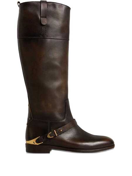 Bocanci Golden Goose Golden Goose Dark Brown Leather Boots DARK BROWN/BEIGE Femei (BM 19026543) 1