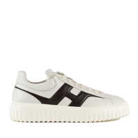 Sneakers Hogan White And Brown H-Stripes Sneakers Barbati
