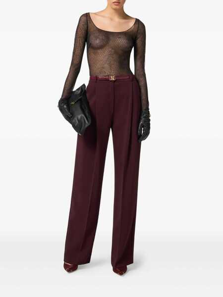Pantaloni casual Elisabetta Franchi Elisabetta Franchi Trousers Red Femei (BM 19027182) 2