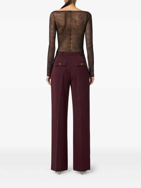 Pantaloni casual Elisabetta Franchi Elisabetta Franchi Trousers Red Femei (BM 19027182) 3