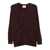 Isabel Marant Bordeaux V-Neck Sweater With Ring Detail At The Waist In Fabric Woman Red