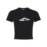 Tricouri DSQUARED2 Dsquared2 Black Icon Crop T-Shirt Femei