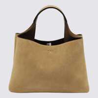 Genti de mana Tod'S Beige Suede Top Handle Bag Femei