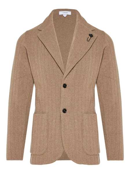 Paltoane Lardini KNITTED JACKET Beige Barbati (BM 19027872) 1