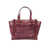 MARCELLA GIANNI CHIARINI LEATHER AND FABRIC BAG Red