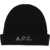 A.P.C. Berretto In Lana Con Logo BLACK