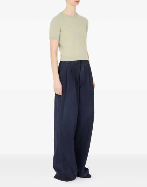 Tricouri Maison Margiela Wool Crew Neck T-Shirt GREEN Femei (BM 19028149) 3