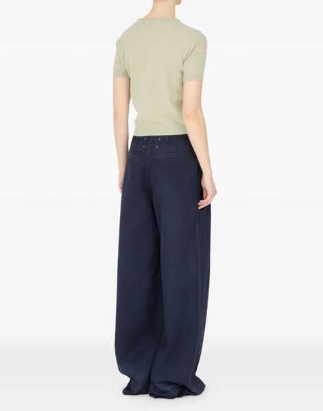 Tricouri Maison Margiela Wool Crew Neck T-Shirt GREEN Femei (BM 19028149) 4