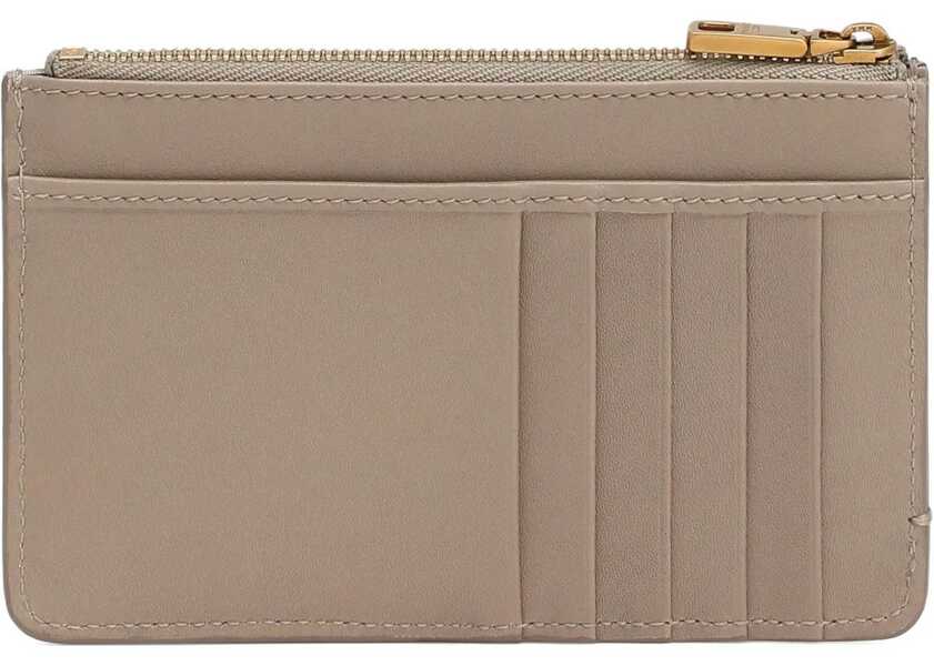 Portofele Dolce & Gabbana Calfskin Plong Card Holder BEIGE Femei (BM 19028152) 2