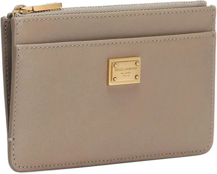 Portofele Dolce & Gabbana Calfskin Plong Card Holder BEIGE Femei (BM 19028152) 3