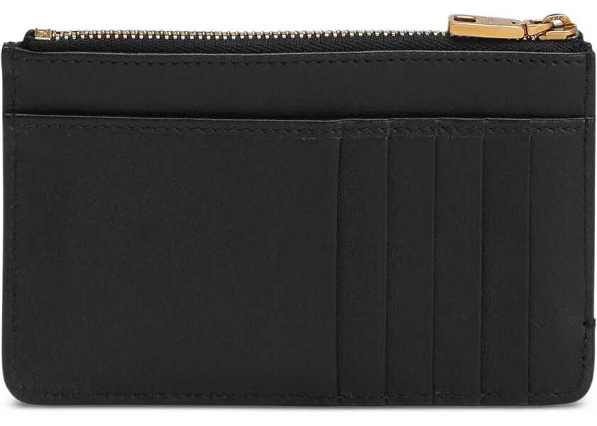 Portofele Dolce & Gabbana Calfskin Plong Card Holder BLACK Femei (BM 19028158) 2