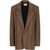 Saint Laurent Prince Of Wales Wool Jacket BROWN