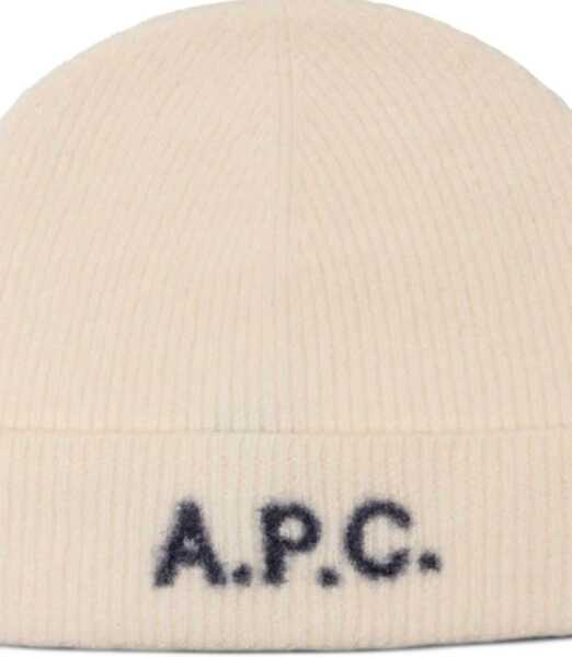 Sepci A.P.C. Berretto In Lana Con Logo IVORY Femei (BM 19028275) 2