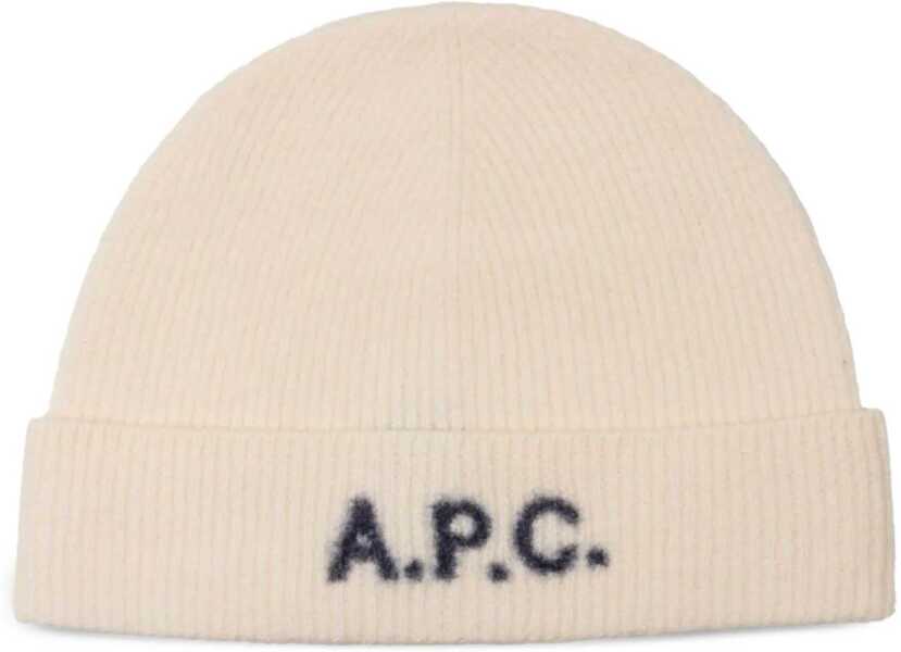 Sepci A.P.C. Berretto In Lana Con Logo IVORY Femei (BM 19028275) 1